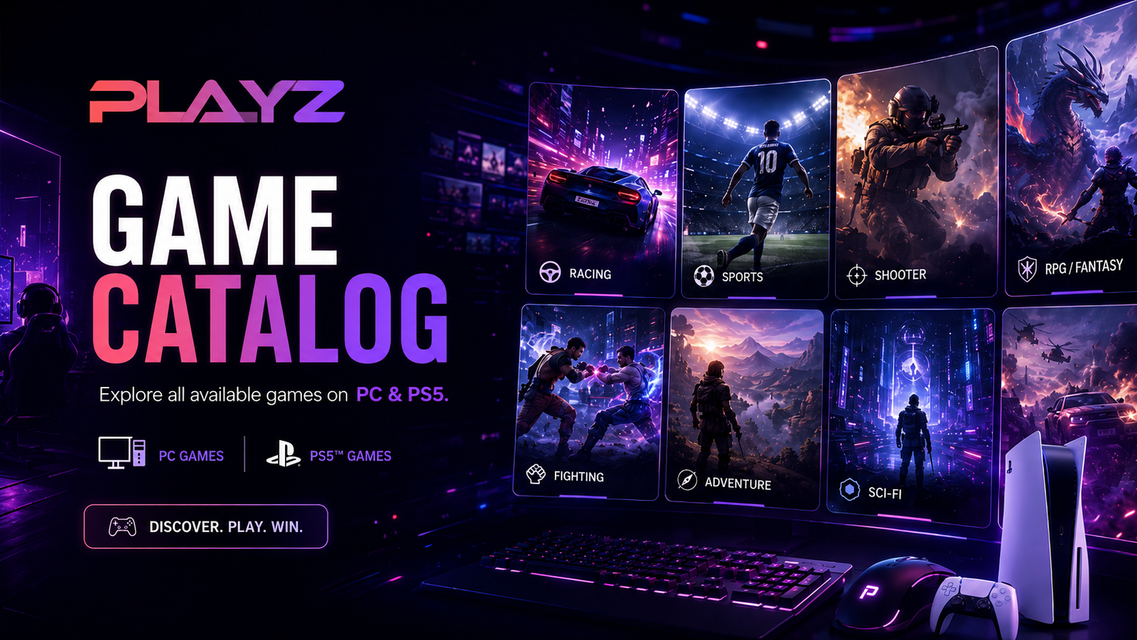 PLAYZ games catalog in Torrevieja with PS5 and PC games