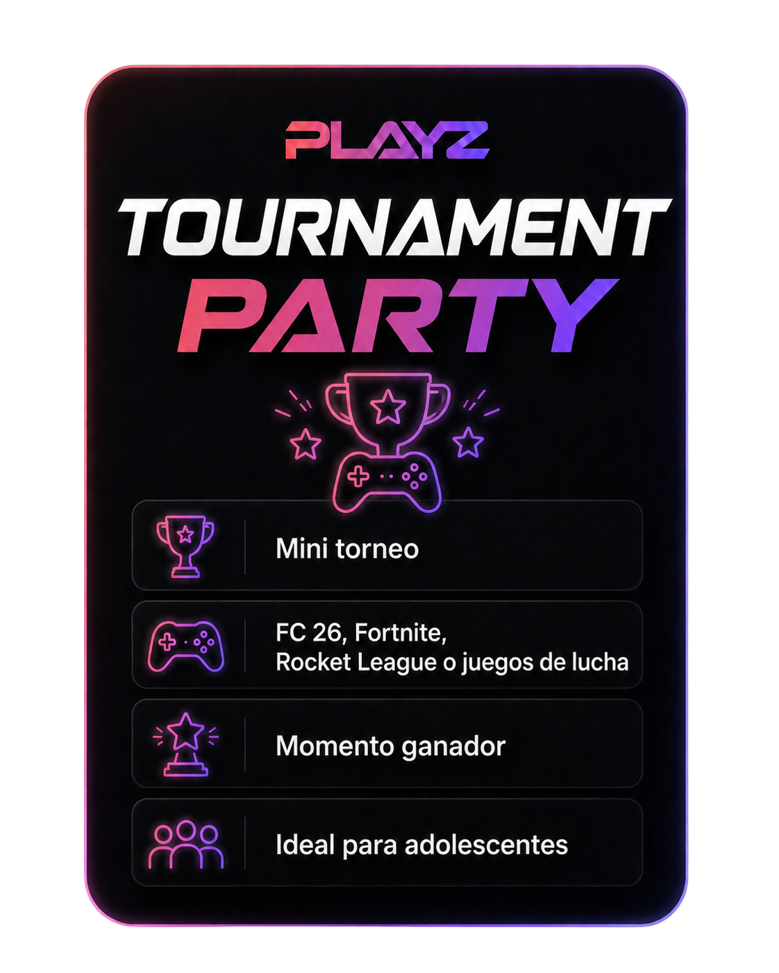 Mini torneo de cumpleaños en Torrevieja en PLAYZ